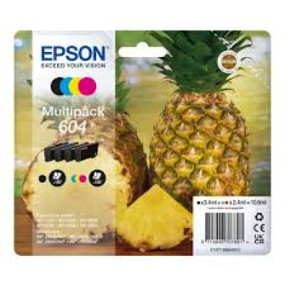 Epson 604 Multipack - 4-pack - black, yellow, cyan, magenta - original - blister - ink cartridge - for Expression Home XP-2200, 2205, 3205, 4200, 4205